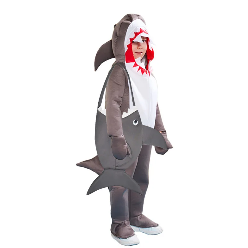 

Big Shark Jumpsuit Cosplay Violent Animal Bodysuit Funny Fashion Suit Halloween Masquerade Party Performance Prank Costume Prop