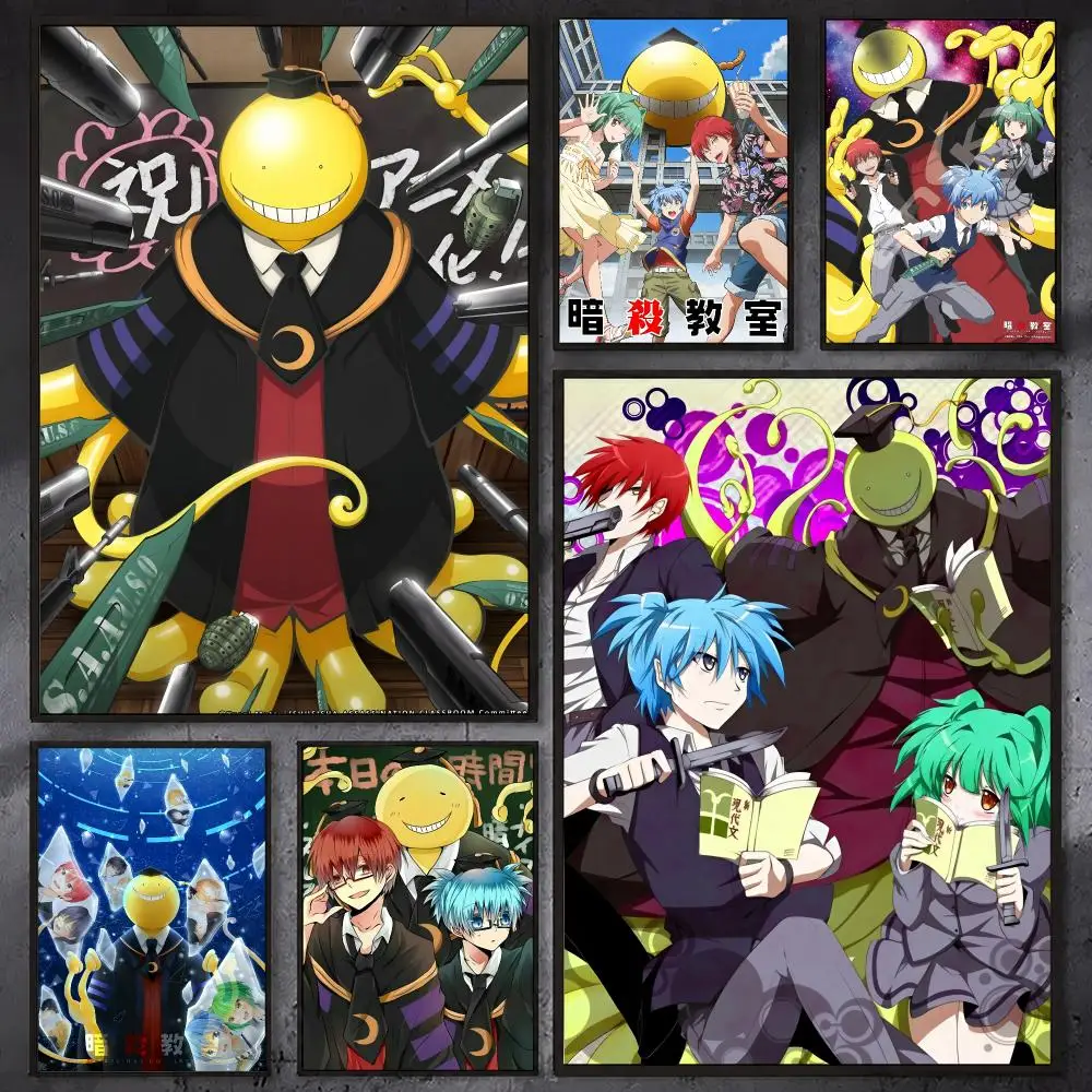 A-Assassination Classroom Poster Waterproof Sticky Wall Art Print For Bedroom Living Room Hallway Bar Home Decor