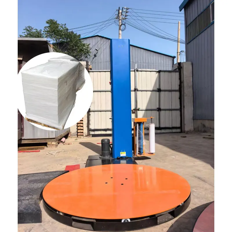 

Palletizer Pallet Wrapping Machine High Efficiency Automatic Type Tray Stretch Film Winding Machine Strapping Tensioner