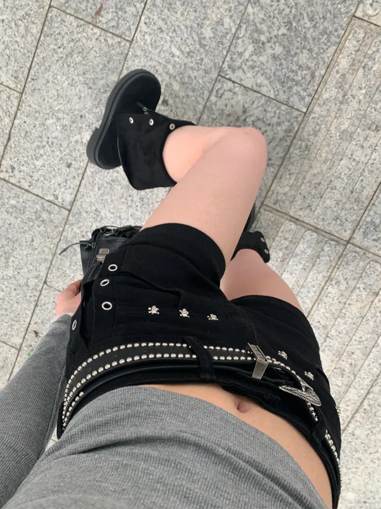 

Low Waist Denim Shorts Women's Style Summer Sexy Spicy Slimming Elastic Butt Hot Pants Black Rivet Casual Wide Leg Jeans