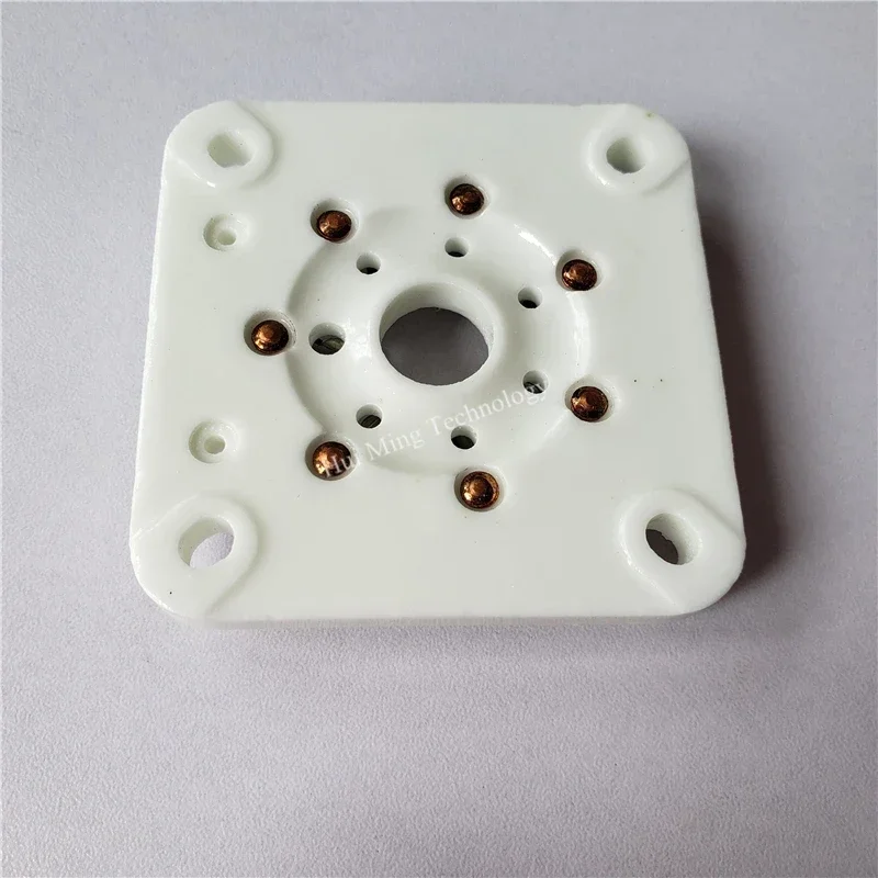 2pcs Ceramic tube socket GZC7-C tube Seat holder tablet 7 pin Electrical Plug silver foot for 6C33 FU29 FU19 FU32 FU30 Amplifier