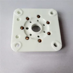 2pcs Ceramic tube socket GZC7-C tube Seat holder tablet 7 pin Electrical Plug silver foot for 6C33 FU29 FU19 FU32 FU30 Amplifier
