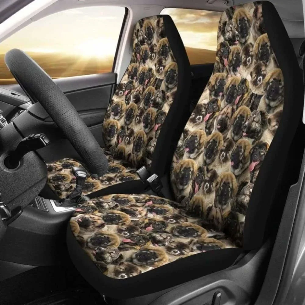 Caucasian Shepherd Dog Full Face Car Seat Covers 091706,Pack of 2 Universal Front Seat Protective Cover