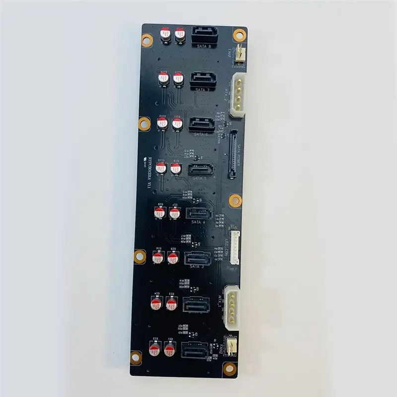 PC Backplane Motherboard 4Pin Power Supply 3Pin Fan Header 8-Interface Circuit Board