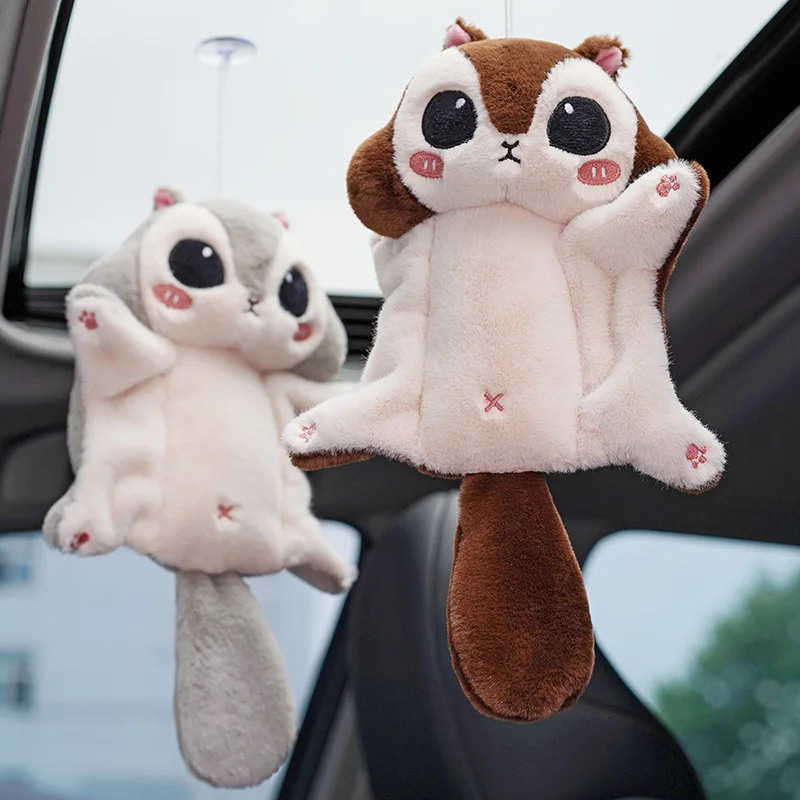 Cute Pteromyini Flying Hamster Plush Dolls Keychain Cartoon Mouse Baby Squirrel Glider Stuffed Animals Toy Lovely Gifts for Kids