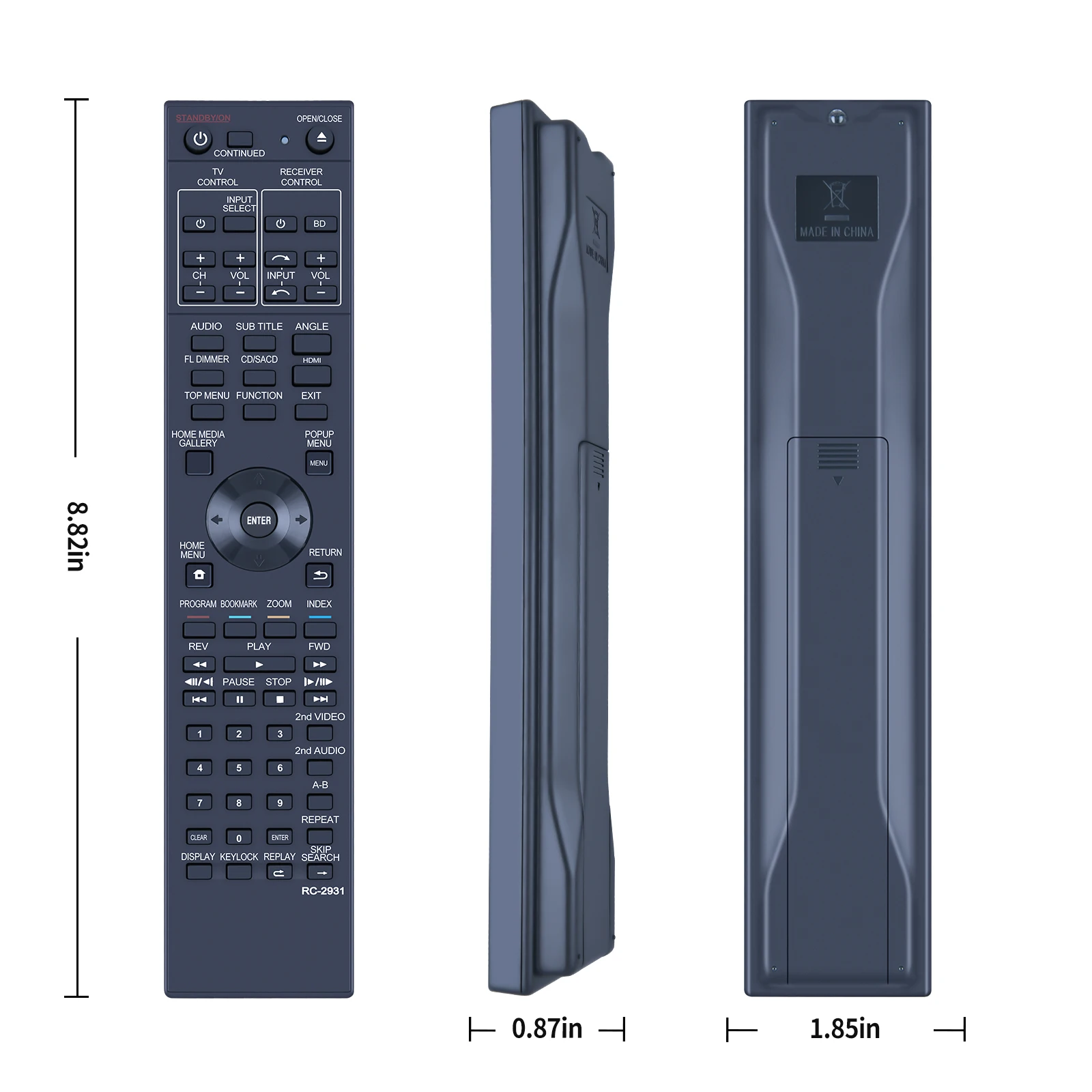 Remote Control Fit For Pioneer RC-2931 RC-2921 RC-2920 BDP-52FD BDP-150-S Blu-ray Player