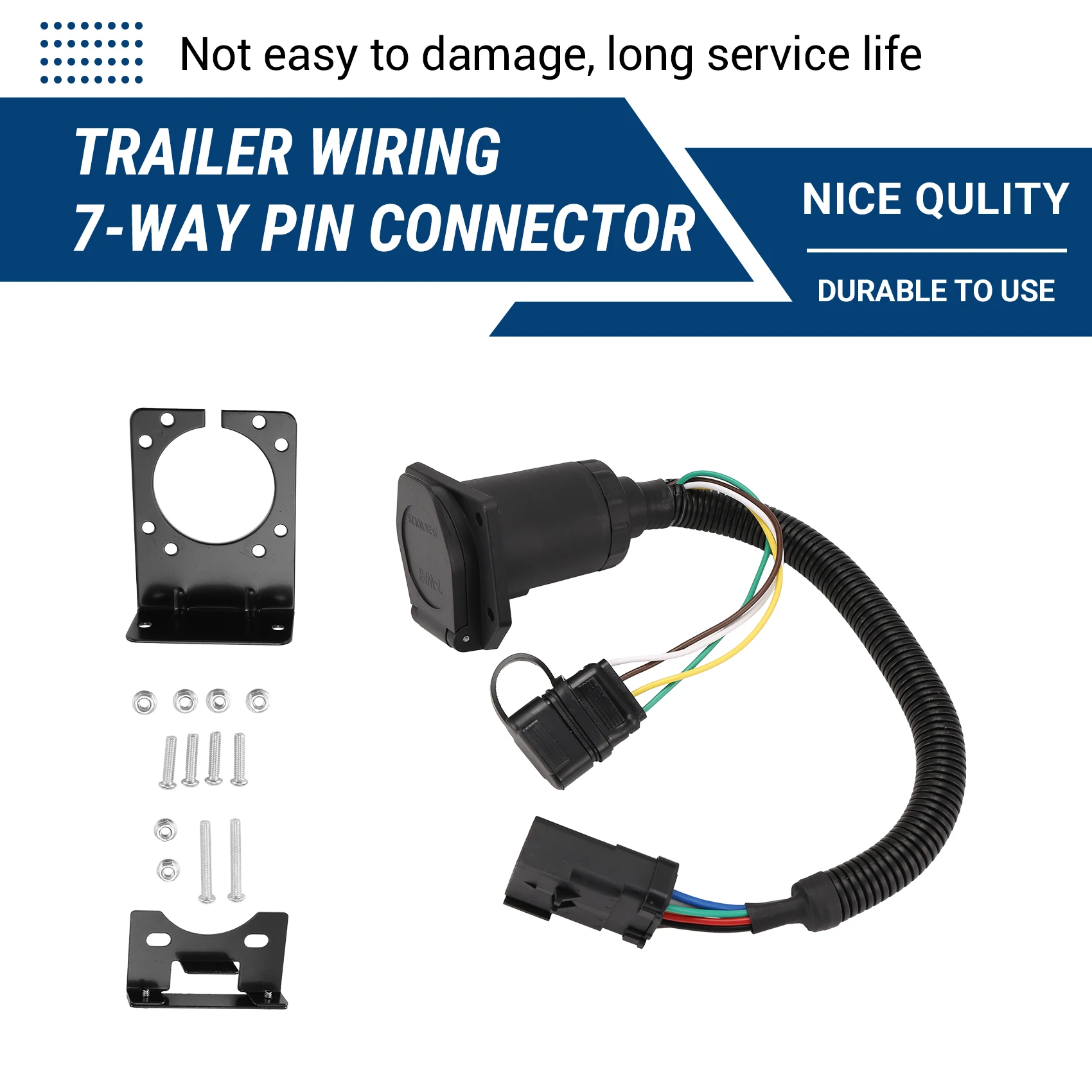 Reliable-56038366AB Trailer Wiring 7-Way Pin Connector Plug For Dodge Ram Durango Jeep