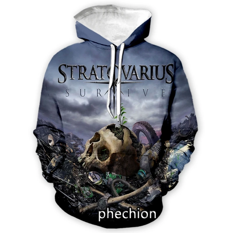 phechion New Fashion Men/Women Stratovarius 3D Print Casual Sweatshirt Hoodies Streetwear Men Loose Sporting Hoodies H23