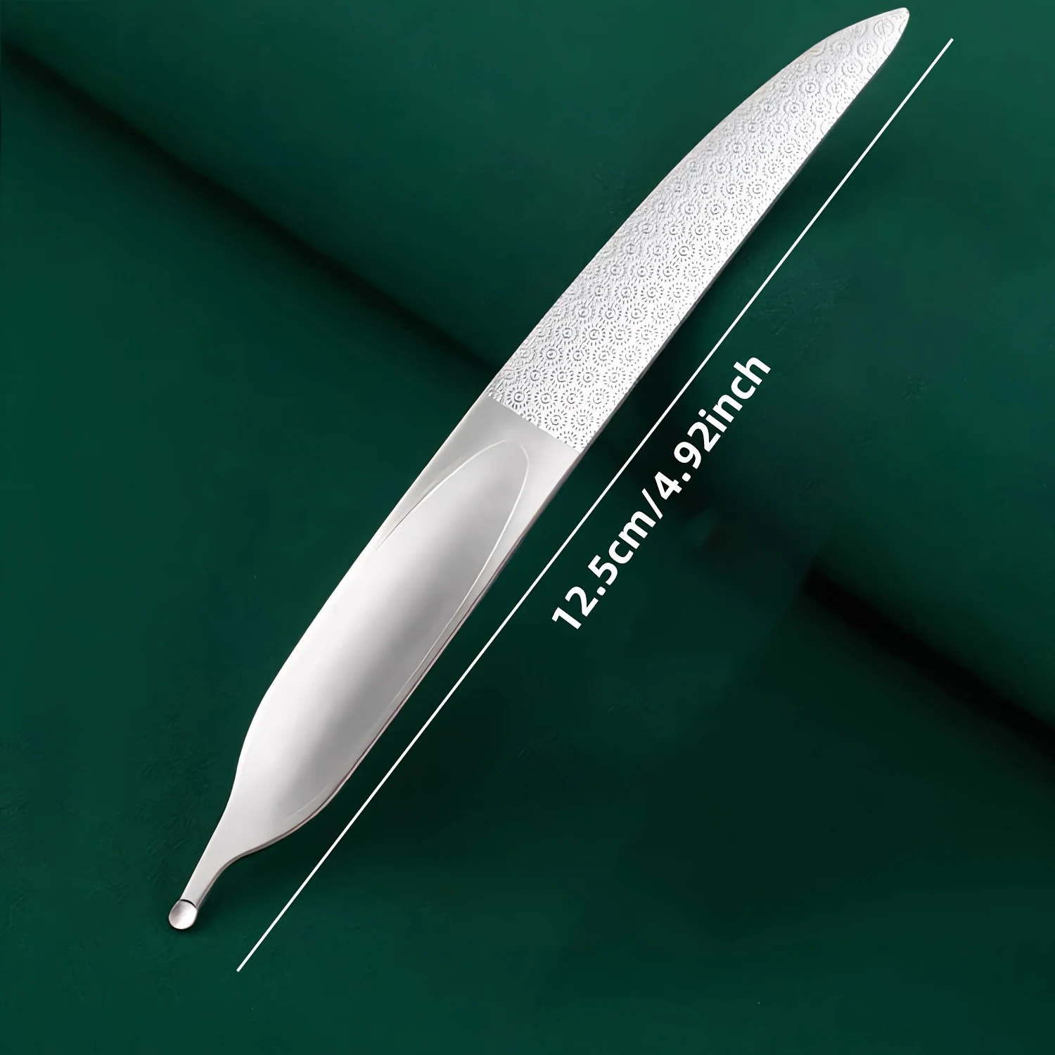 قطعة واحدة من مبرد أظافر احترافي، من الفولاذ المقاوم للصدأ على الوجهين، متين وقابل لإعادة الاستخدام، مبرد أظافر للرجال والنساء