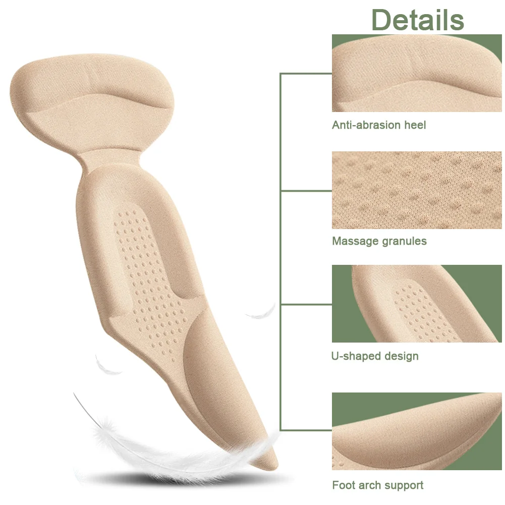 Sunvo-Soporte de arco para mujer, empuñaduras de forro de tacón alto, masaje, absorción de impacto, alivio del dolor de pies, plantillas de inserción, almohadilla de cojín de zapatos