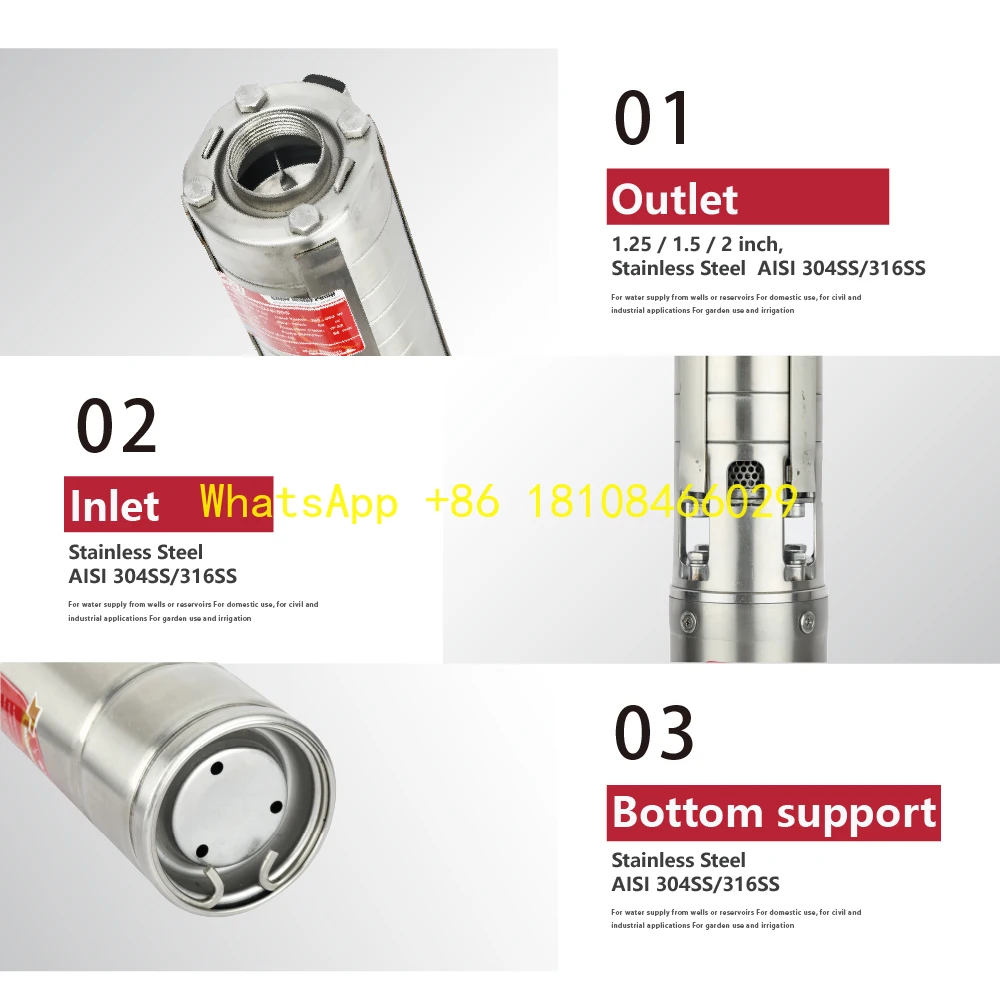 

Water Pump with 304 Stainless Steel Impeller Durable and Efficient Solar Pump Zri 4&6 Inch AC/DC Hybrid Solar