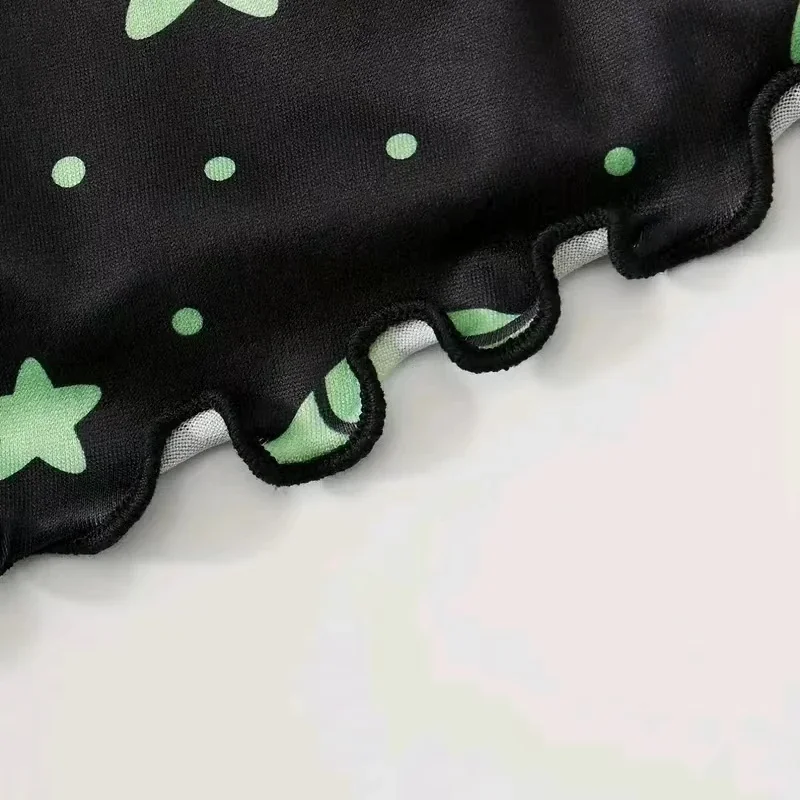 طقم بيجامات نسائي صيفي ملابس نوم بنمط غريب مطبوعة قميص قصير رياضي وسروال قصير ملابس غير رسمية