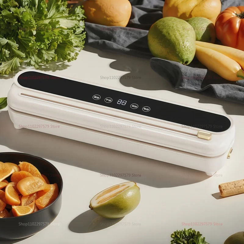 Electric Vacuum Sealer for Home Dry/Wet Food Sealed Packaging Kitchen Food Storage Seal Built-in Cutter Knife Kitchen Tools