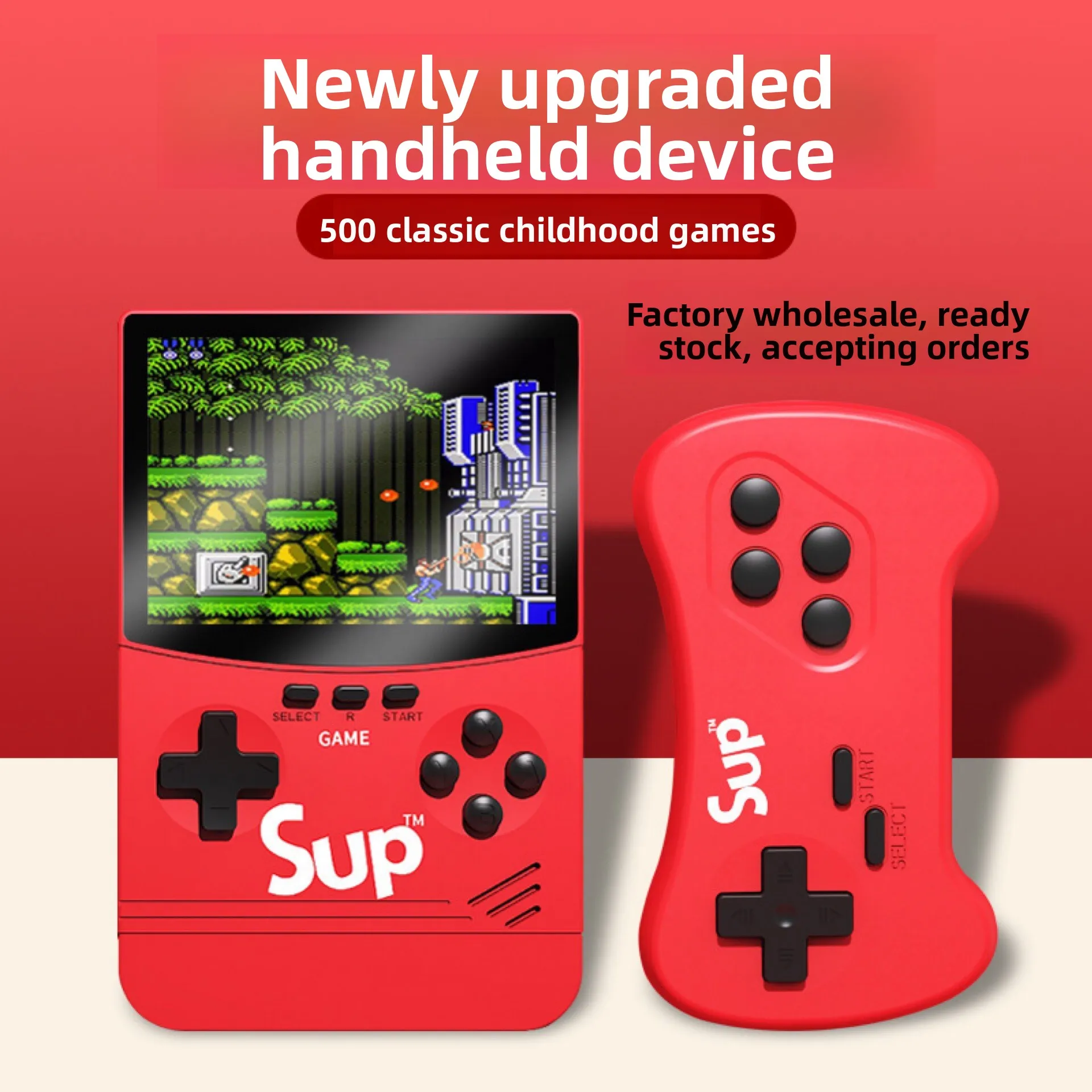 Q9 Handheld Game Console Handheld 500-in-1 Classic Fc Built-in Retro Nostalgic Double Sparring Can Be Connected To TV