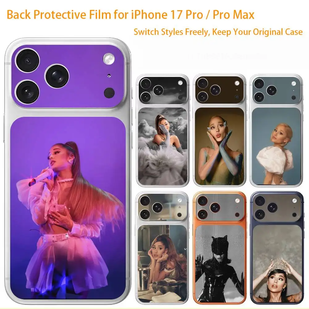 New Singer A-Ariana G-Grande Premium Skin Wrap for iPhone 17 Pro/Max, Back Frame Camera Protective Decal (Not Case)