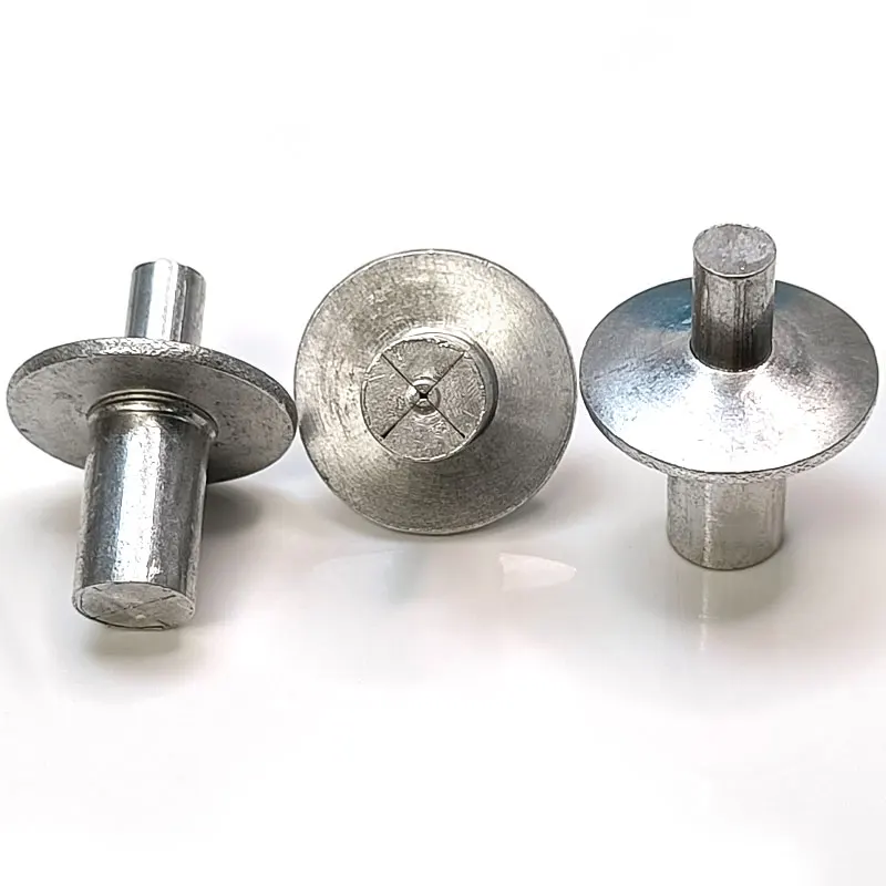 M6.4*10*15.8 Percussive Half Round Head Large Cap All Aluminum Fasteners Percussive Rivets