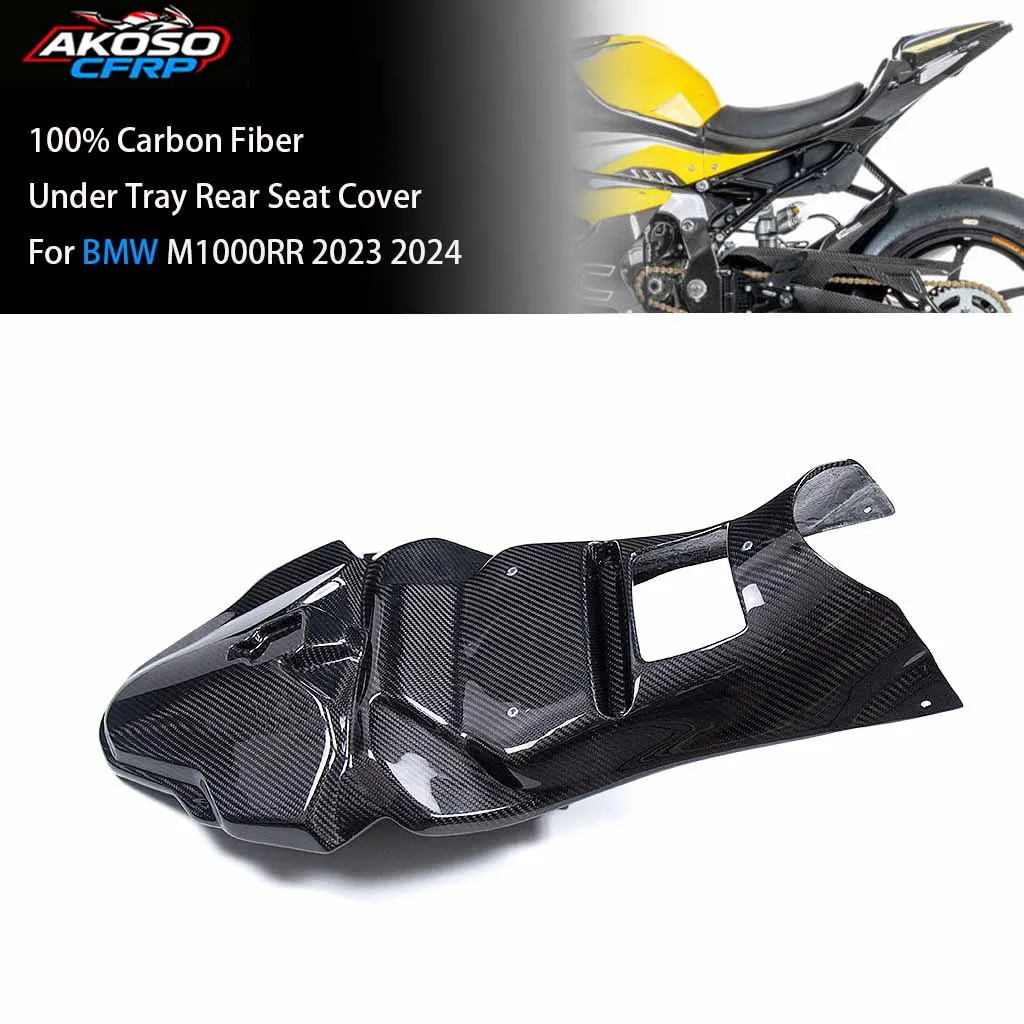 

For BMW M1000RR 2023 2024 100% 3K Carbon Fiber Includes Hood Under Tray Rear Seat Cover Fairings Kit Motorcycle Accessories