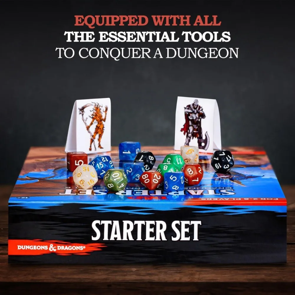 Dungeons and Dragons Starter Set - 6th Edition, Dragons of Stormwreck Isle - Extra 6 Dice Sets, Flannel Bags, Master Screen,