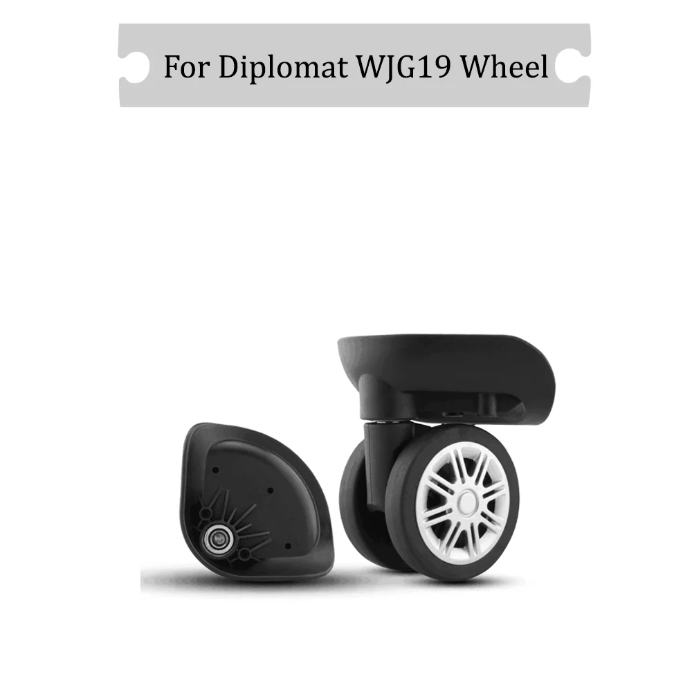 Rueda Universal giratoria para maleta de repuesto, ruedas duraderas, silenciosas y lisas, amortiguadoras de golpes, color negro, accesorio para coche de viaje, para wagen WJG19