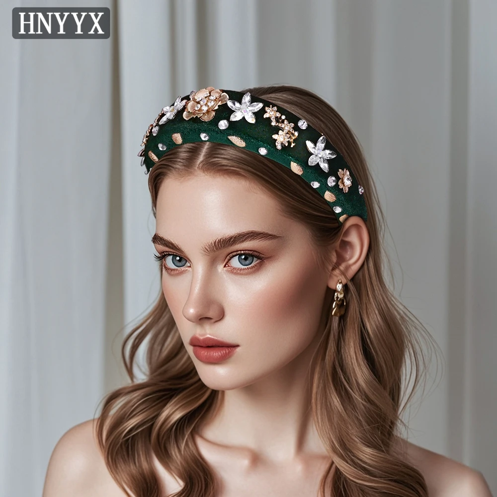 

YouLaPan Luxurious Bridal Flower Headbands Handmade With Rhinestones Elegant Women's New Year's Party Hair Accessories YXA245