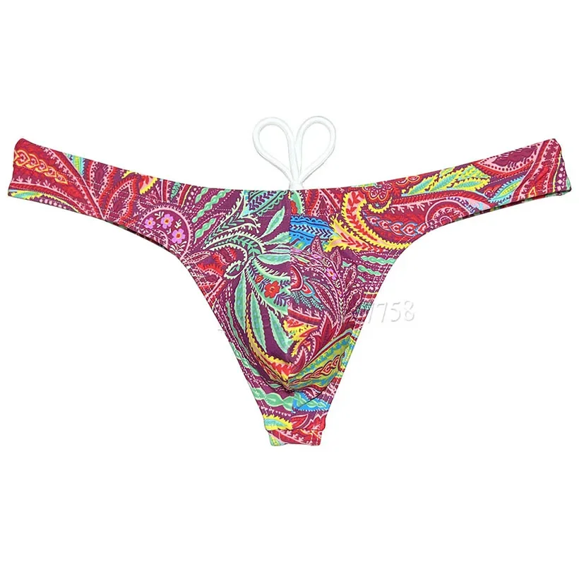 Costume da bagno Bikini da uomo costume da bagno da surf fodera in seta di ghiaccio Mujer costume da bagno perizoma da bagno Micro Bikini Beachwear