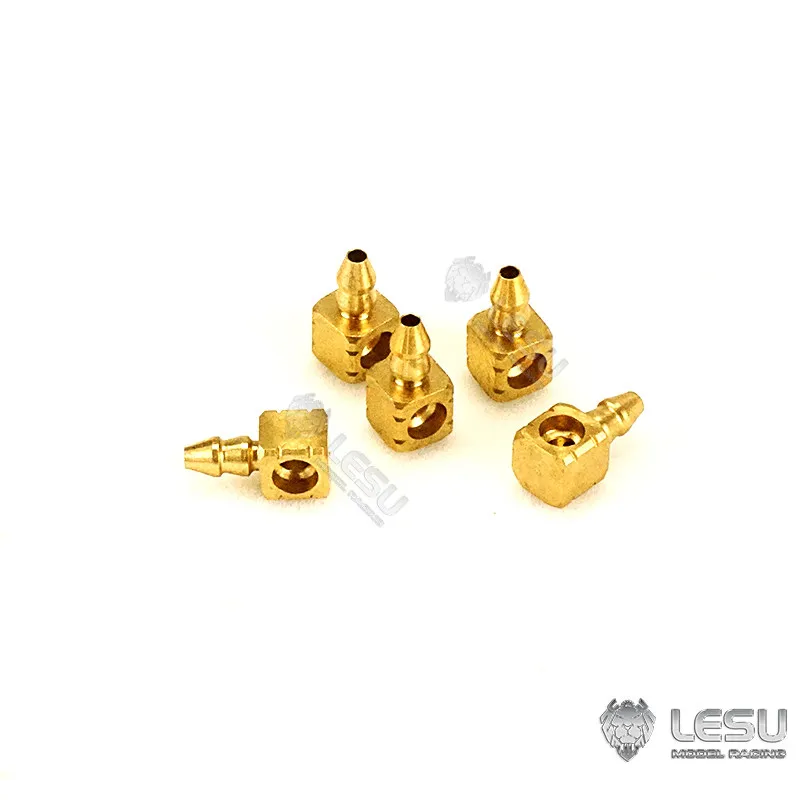 RC 1/14 5 Stück LESU Messing-Öldüsen T-förmig 3*2mm Rohre für Tamiya Hydraulik-Muldenkipper für SCANIA MAN VOLVO Tripper DIY-Teile – Detail 7