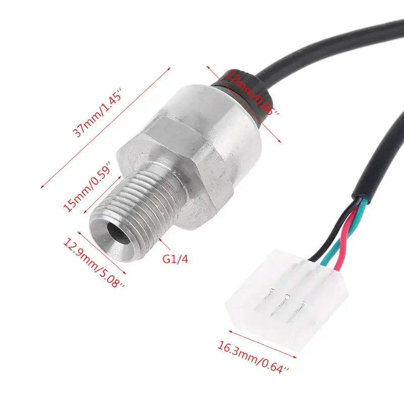 0-0.8Mpa G1/4 Pressure Transmitter Transducer Inoput 5V Output 0.5-4.5VDC B85C