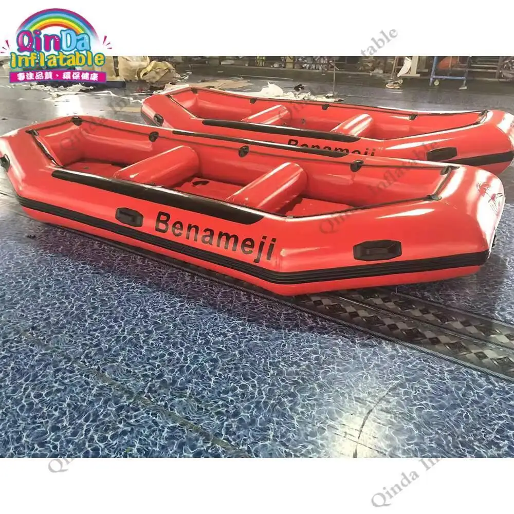 Fabrieksprijs opblaasbare boot vlot rivier vissersboot, 4,2 m meer opblaasbare drijvende boot voor surfen