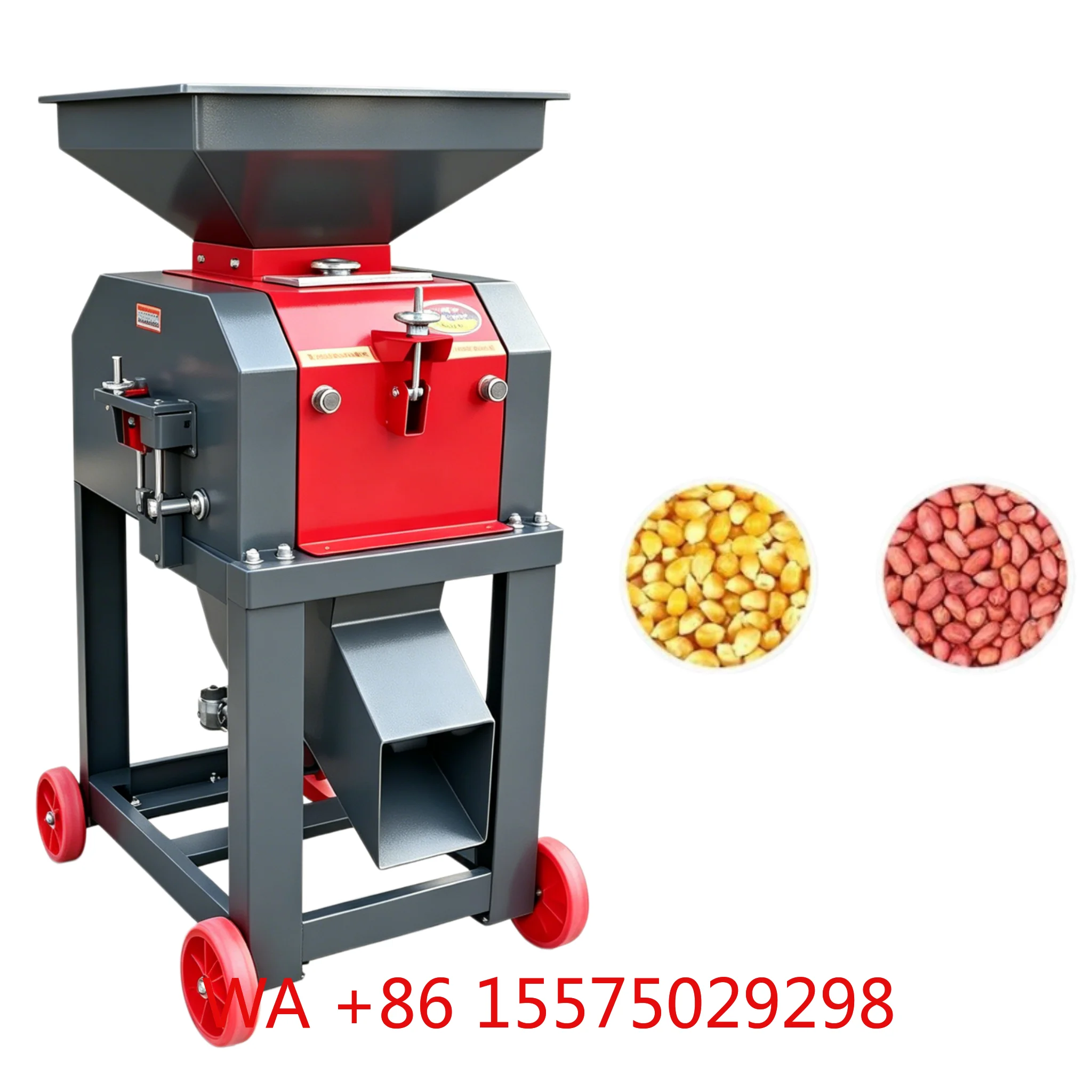 High Quality 2Ton/H Peanut Pellet Feed Roller Crusher Roll Crusher Broken Soybean Peanut Food Pulverizer Farm Grain Mill Machine