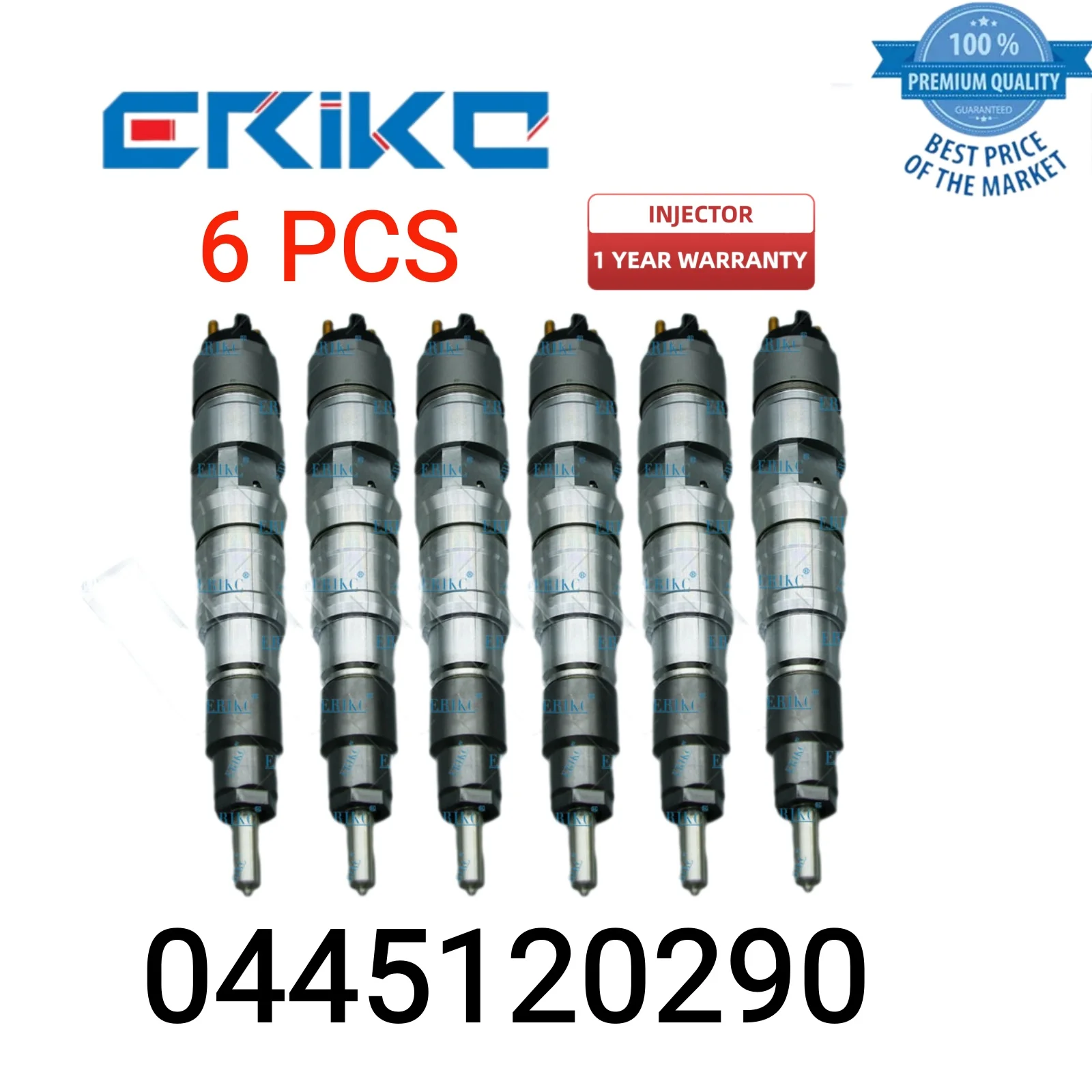 6 PCS 0445120290 Nozzle Injector 0 445 120 290 Auto Engine Fuel Injector 0445 120 290 Injector Car fit for YUICHAI