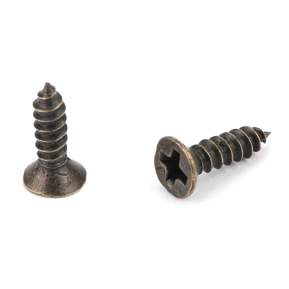 24pcs Decorative With Screws Corner Protectors Wood Case Feet Bronze Finish Box Feet Jewelry Chest Feet For Decorative Use