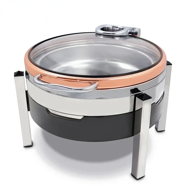 

restaurant hotel supplies 304 stainless steel round food heating chafing dish set combination