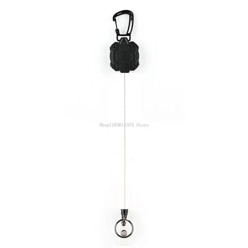 

Heavy Duty Retractable Keychain Anti-theft Keychain with Carabiner Extending Length 31'' Retractable Badges Holder