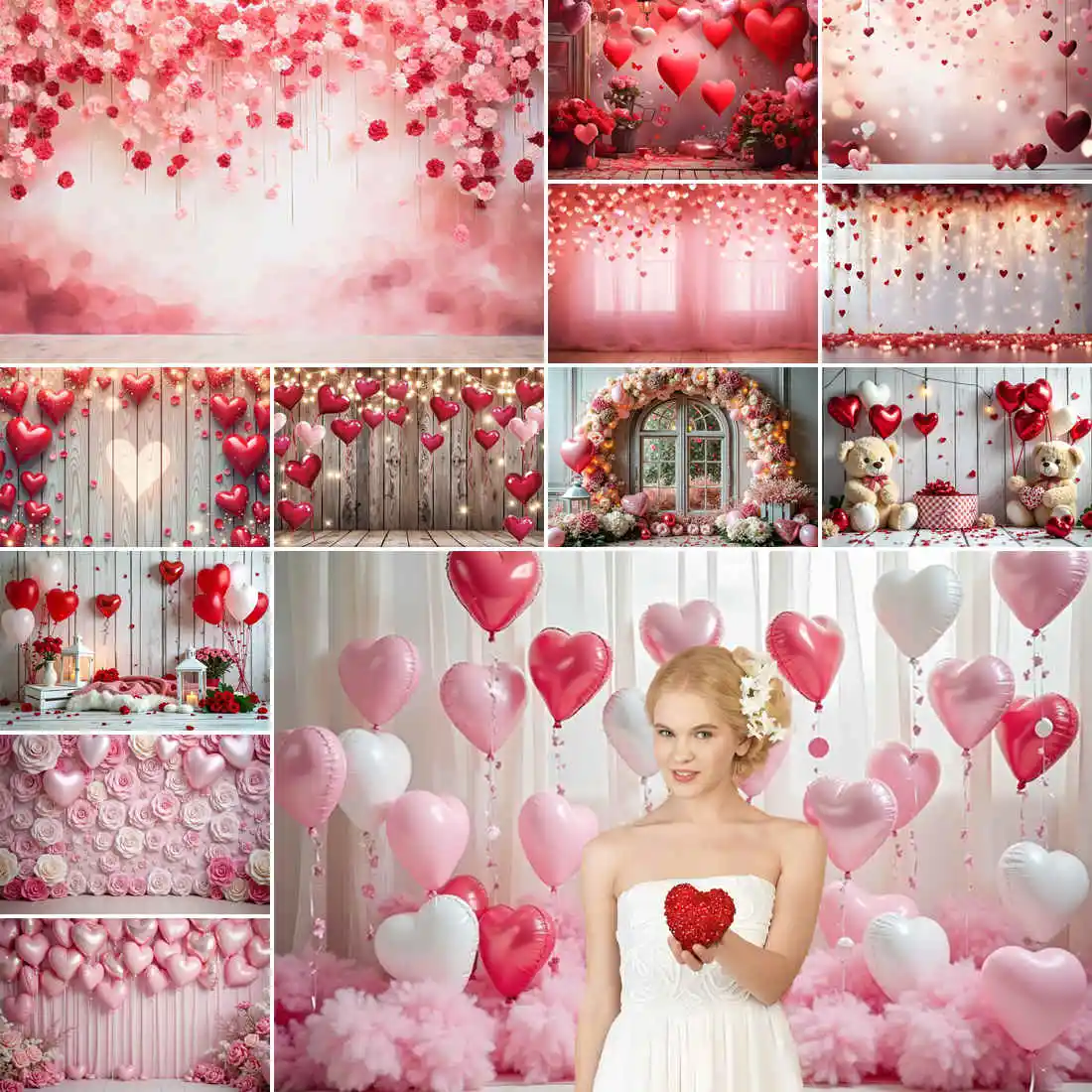 

Декор День Святого Валентина MOON.QG фон для фотографии 14 февраля женский день рождения свадьба Душ сердце занавеска реквизит