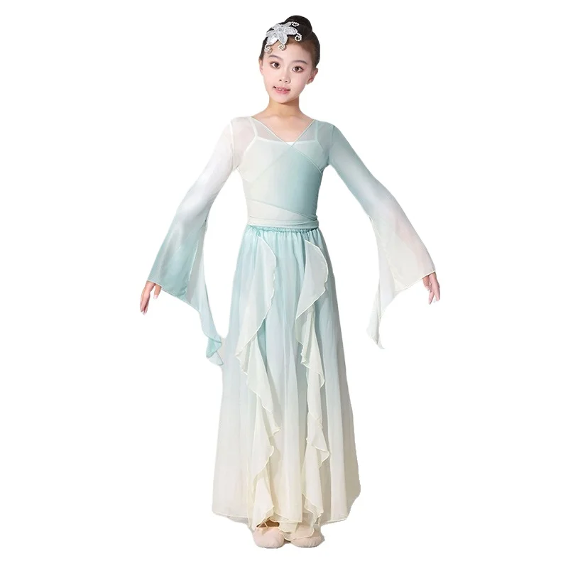 

Children's Classical DanceCostumes Elegant GauzeClothes Girls' Dance Practice Clothes PerformanceCostume Ancient Chinese Costume