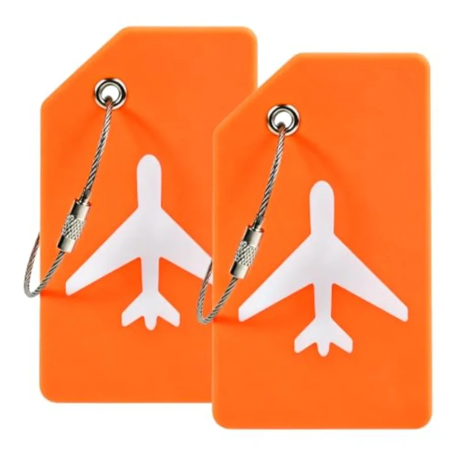 2 Pack Silicone Luggage Tags for Suitcases