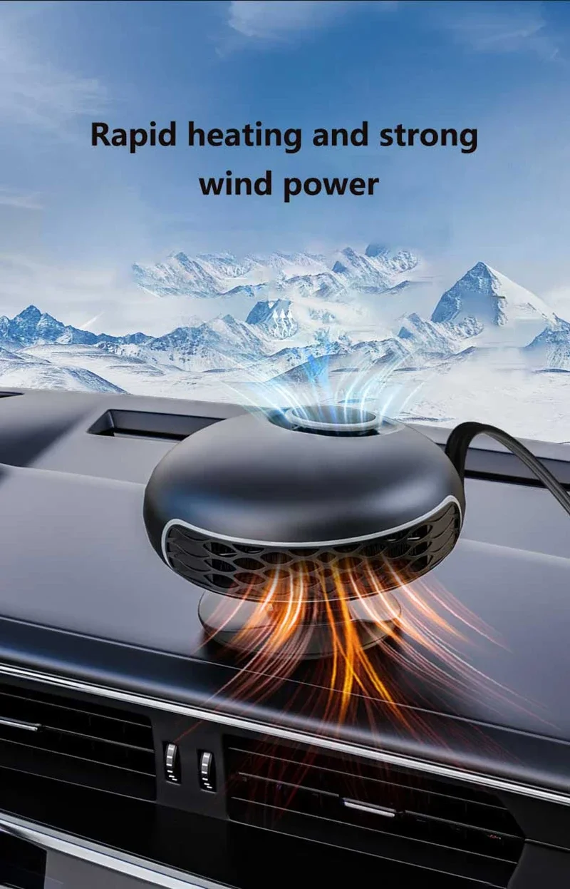 12V/24V Autoheizung Heiz- und Kühlung Zweifachnutzung Niedriger Stromverbrauch 360 ° Rotation Abtauung Entfroster Schnellheizung Klappbarer Ständer 2026 – Detail 5