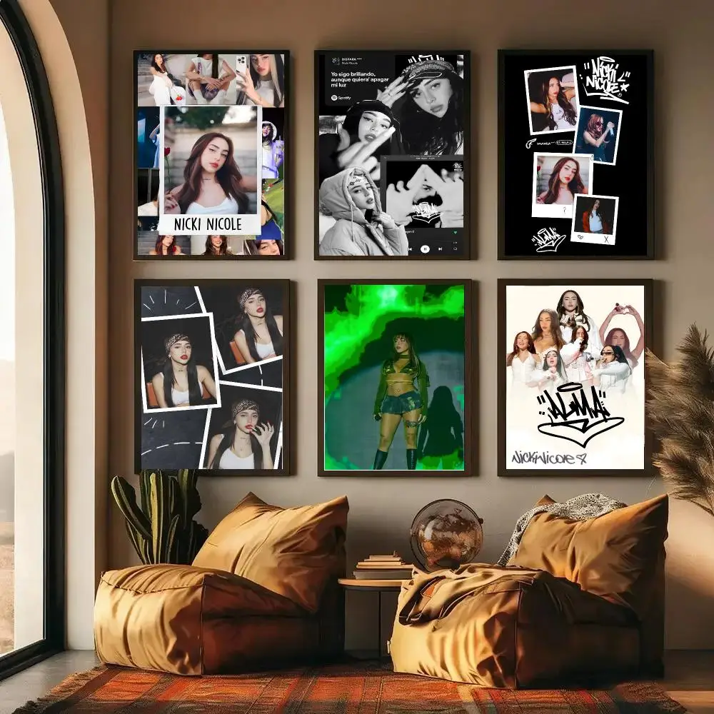 Nicki Nicole Singer Alma Poster Self-adhesive Art Waterproof Paper Sticker Coffee House Wall Decor