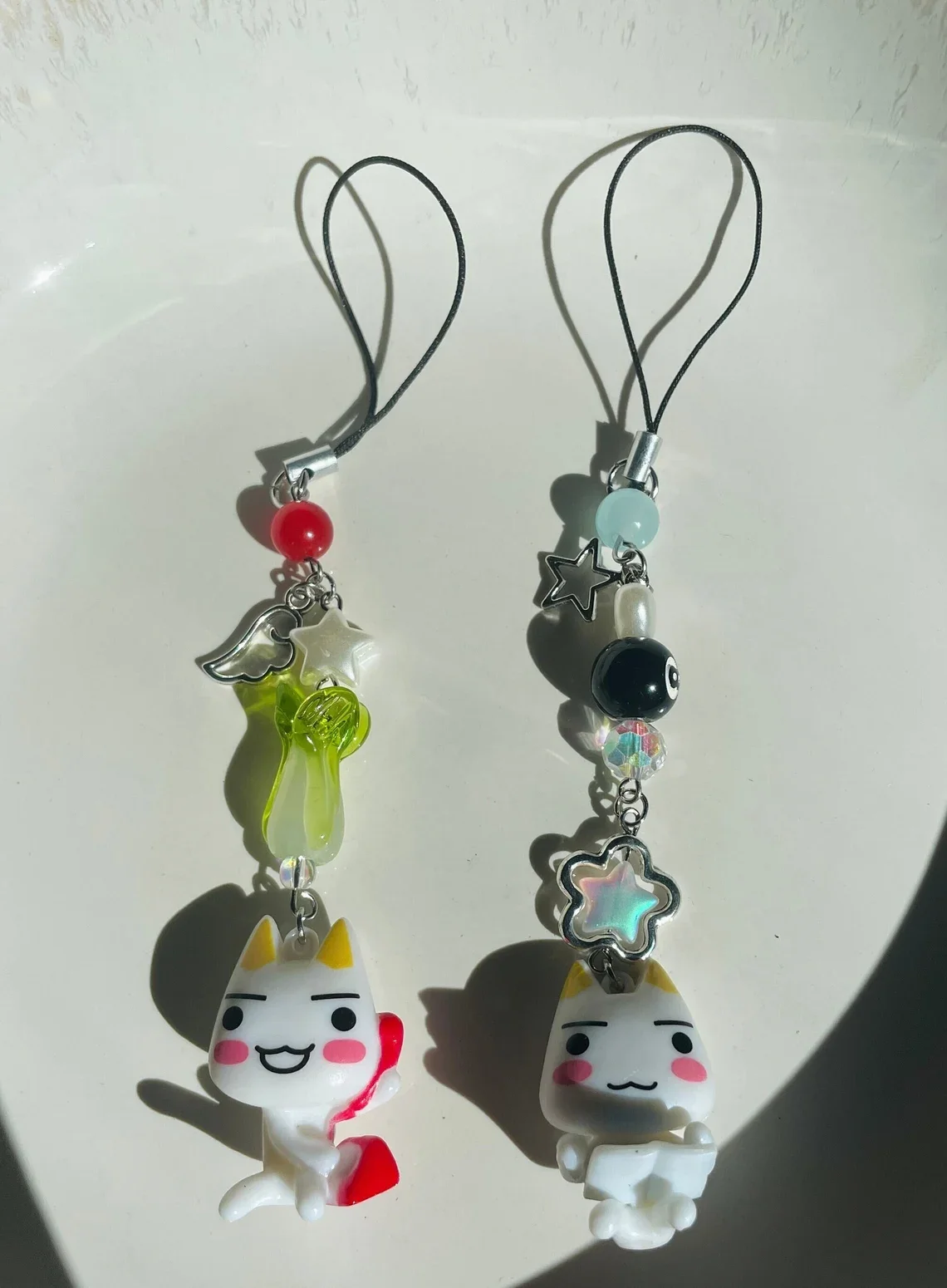 Y2K joyería y cadena de teléfono Doraemon hecha a mano