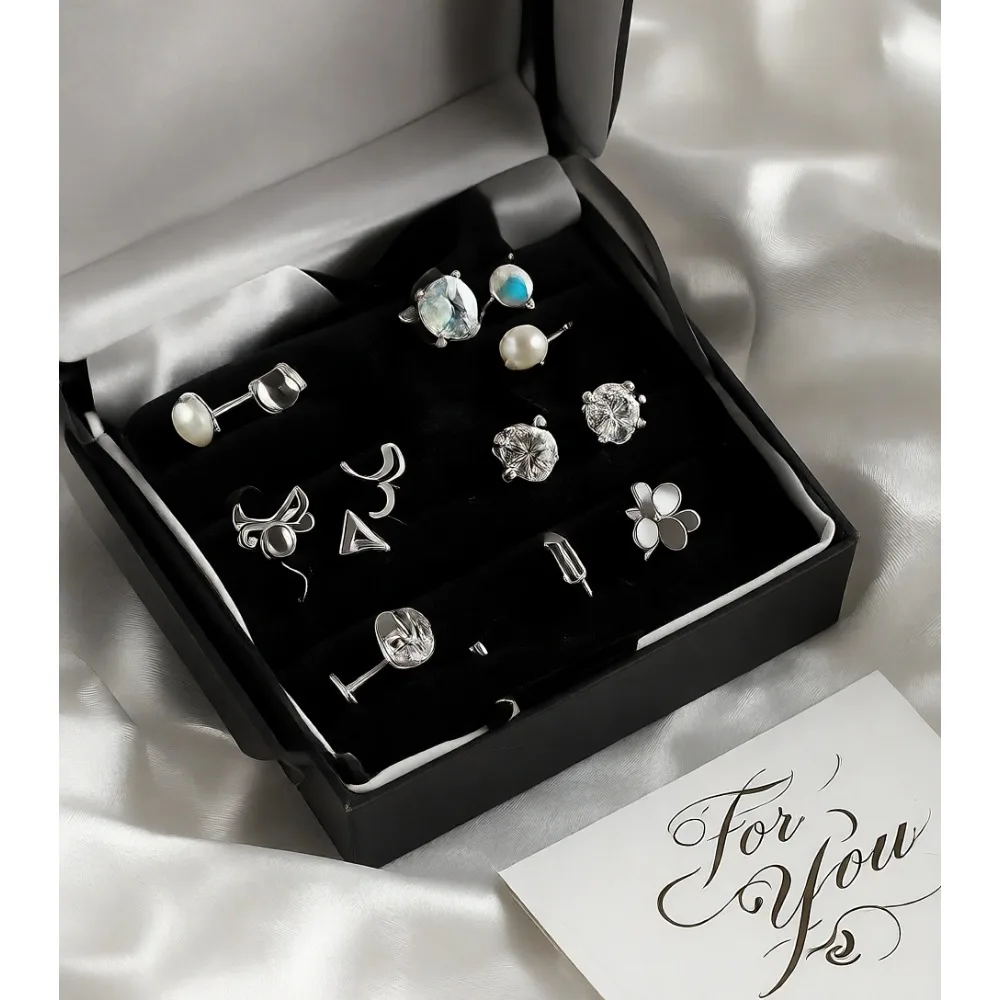 

21 пары гипоаллергенных серег-гвоздиков из хирургической стали 20G с плоской задней частью для пирсинга хряща