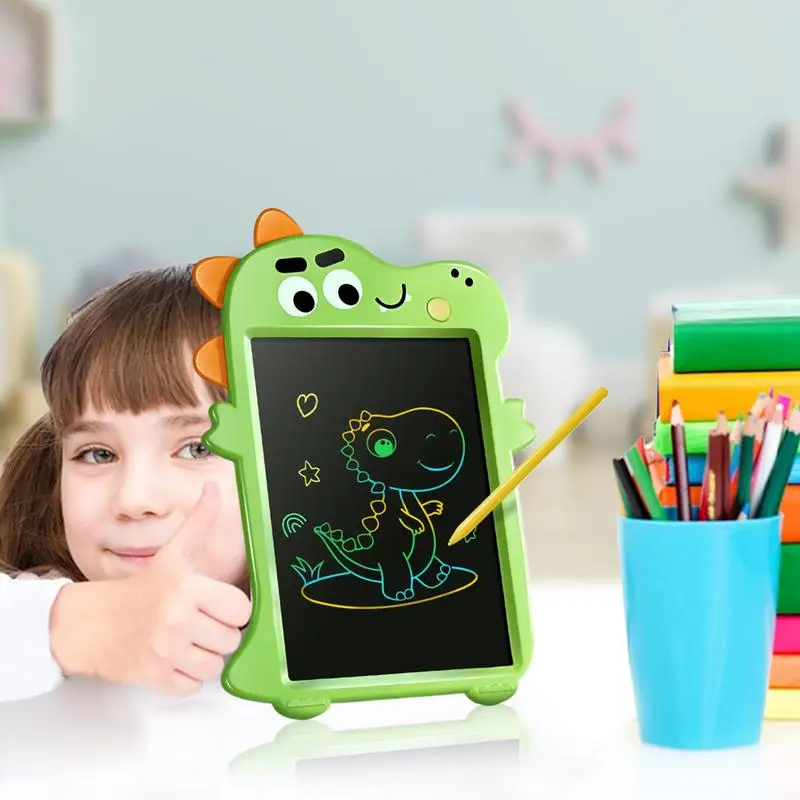 Kids Doodle Board LCD Dinosaur Graffiti Tablet Toy 25.4cm Colorful LCD Scribble Tablets Funny Drawing And Writing Pad For Home