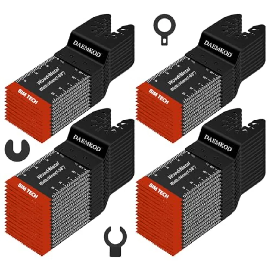 

Набор из 50 биметаллических осциллирующих пильных полотен для резки металла, 34 мм, для твердых пород дерева и пластика, совместимые с многофункциональными инструментами DeWalt