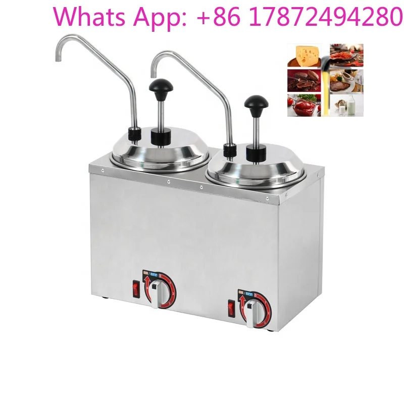 Chocolate Cheese Jams Warmer Dispenser Machine Stainless Steel Commercial Jam Sauce Keep Warm Machine Sauce Warmer With Pump