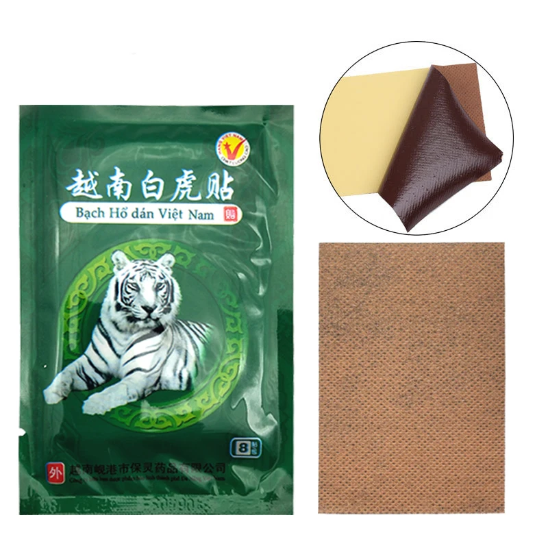 104pcs/13 Bags Vietnam White Tiger Plaster Pain Stiff Shoulders Muscular Heat Patch Fast Acting Long Lasting Care product