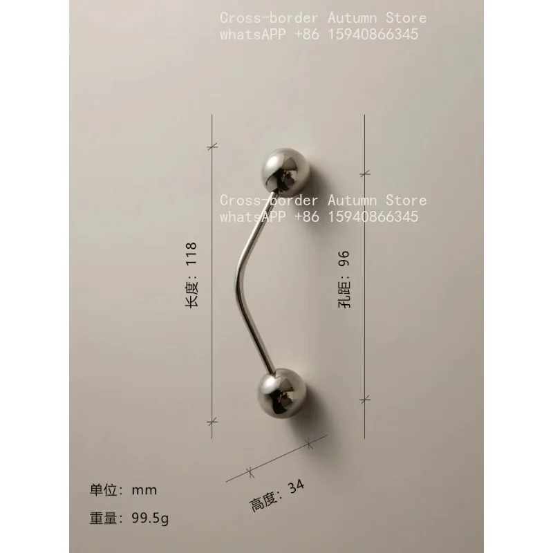 Solid Brass Drawer Knobs High-end Silver Cabinet Knobs Kitchen Cupboard Handle Unique Design Umbrella