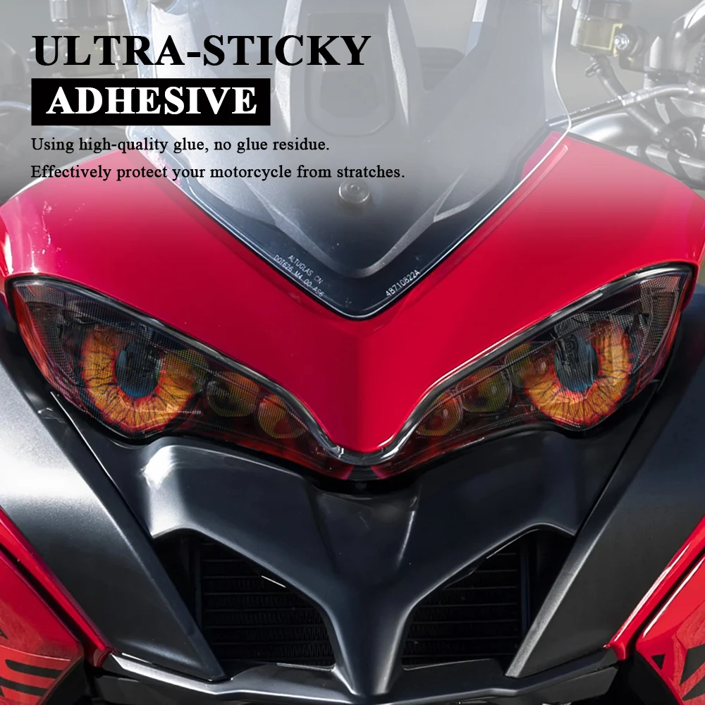 Per Ducati Multistrada V2 2022 2023 2024 Moto Impermeabile Faro Guard Adesivi Testa Luce Decalcomanie Protettive Accessori