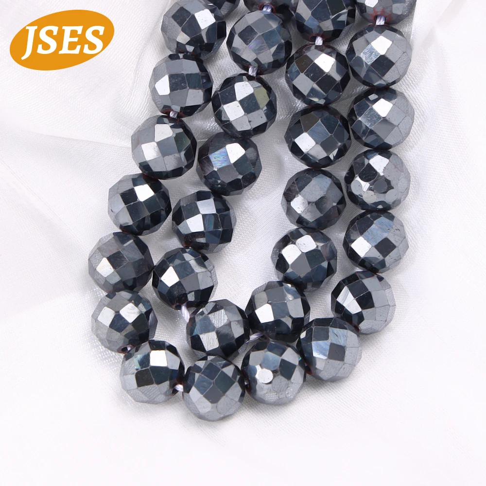 Wholesale Natural Hematite 2 3 4 6 8 10mm Shiny Faceted Beads for Jewelry Making Needlework Accessori DIY Bracelet Necklace