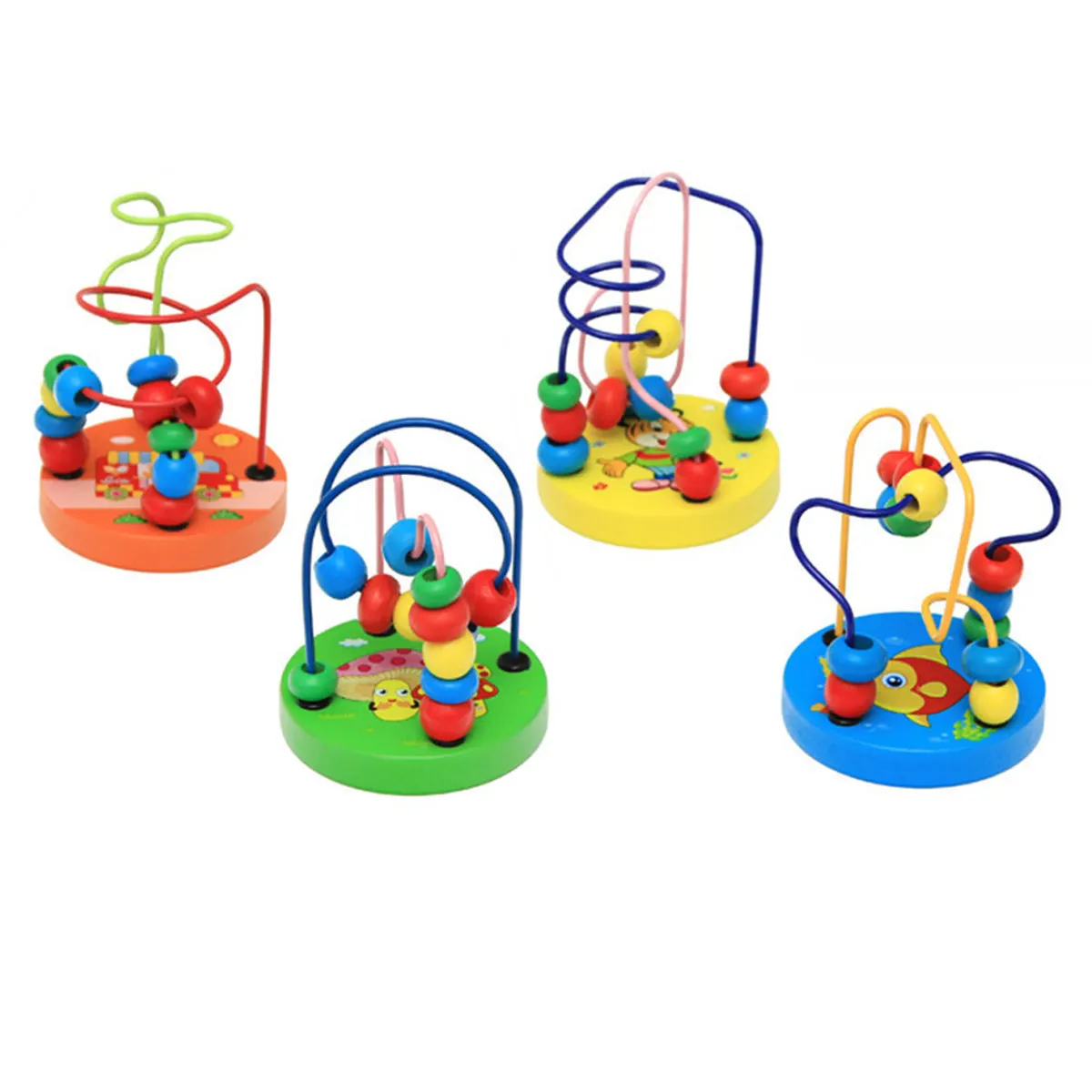 

Развивающая игрушка-каталка для малышей с бусинами, нетоксичная, для мальчиков и девочек, для раннего развития