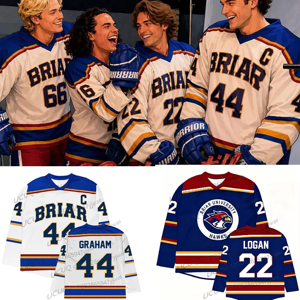 2026 Men Women Tv Off Campus Briar University Hockey Jersey Graham 44 22 DI LAURENTIS 66 Tucker46 T-shirt Design 3D Boys T-SHIRT