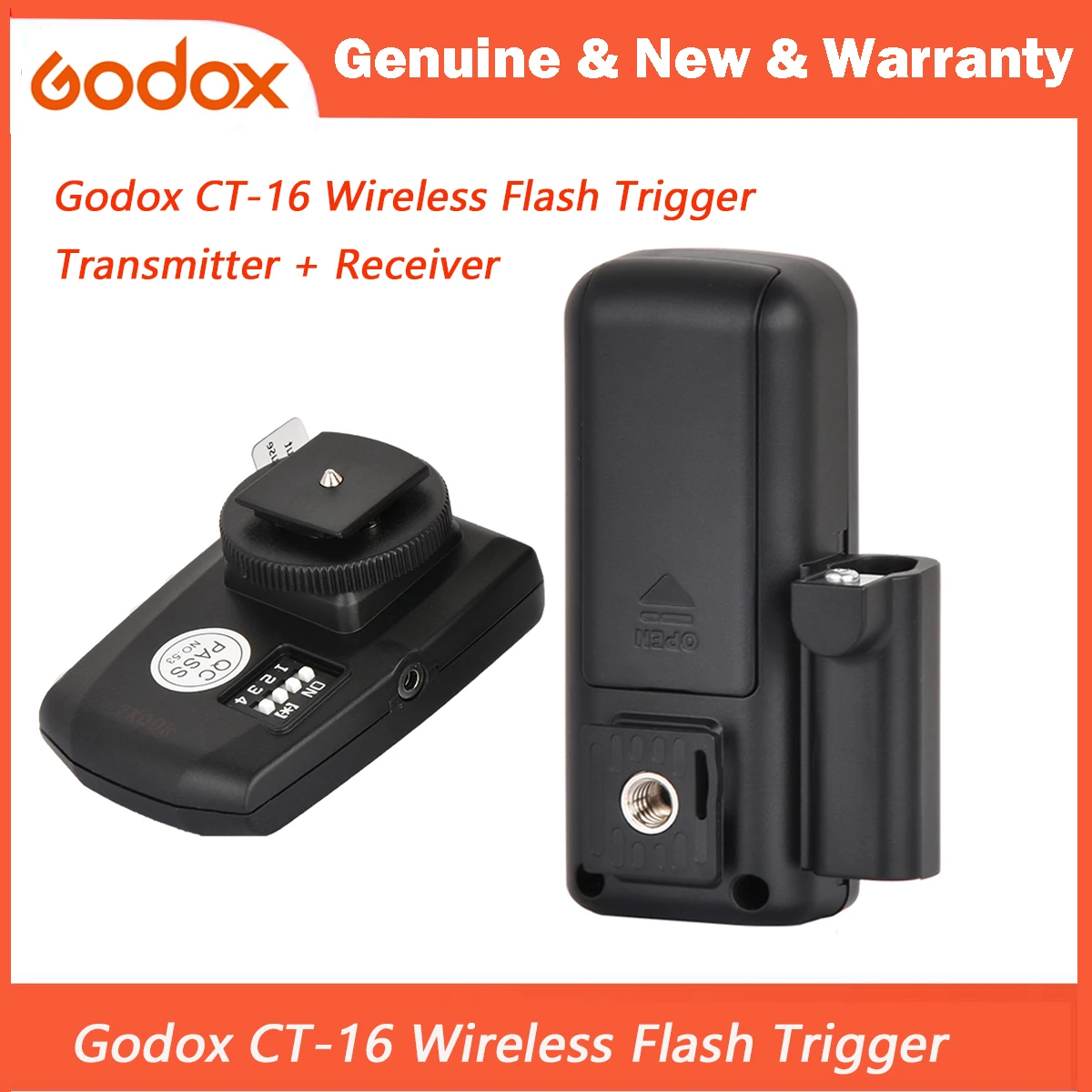 Godox CT-16 Wireless Radio Studio Flash Trigger Transmitter + Receiver Set for Canon Nikon Pentax Olympus